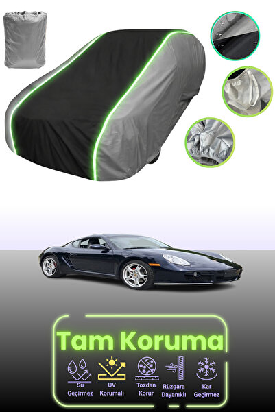 Dokaca Neo غطاء حماية للسيارة باللون الرمادي والأسود والرمادي النيون قماش مجد...