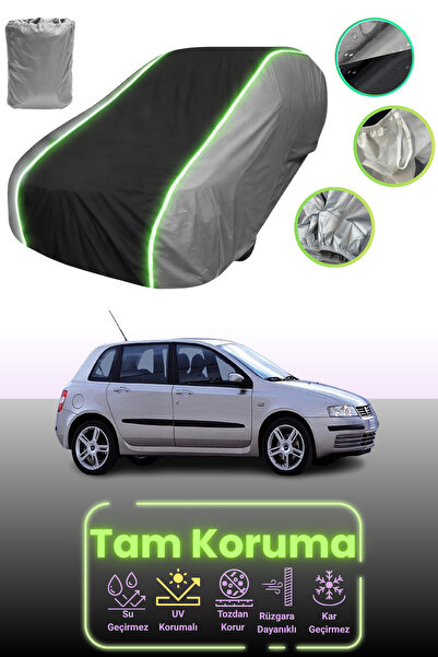 Dokaca Neo Grey.Black.Grey Neon Corded Fabric Fiat Stilo Abarth 2001 - 2004 C...