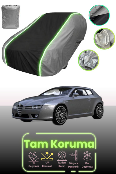 Dokaca Neo غطاء حماية للسيارة باللون الرمادي والأسود والرمادي النيون قماش مجد...