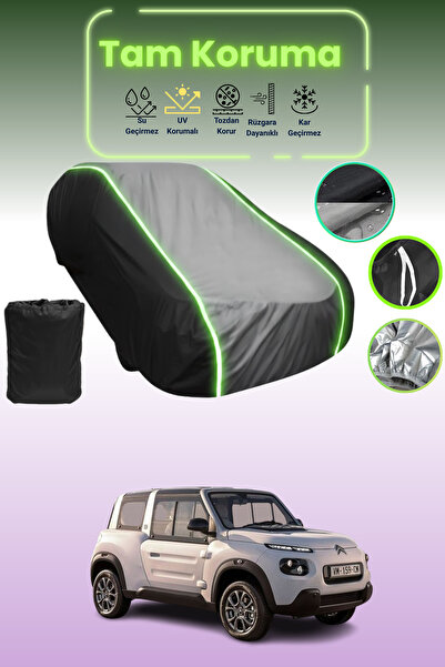 Dokaca Neo غطاء حماية متوافق مع سيارة سيتروين إي-ميهاري 2016 - 2018 باللون الأسود_الرمادي_الأسود النيون