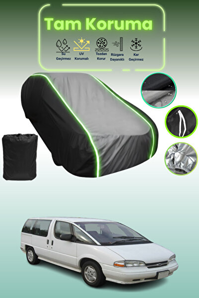 Dokaca Neo غطاء حماية متوافق مع سيارة شيفروليه لومينا APV قماش مجدّل باللون الأسود_الرمادي_الأسود النيون