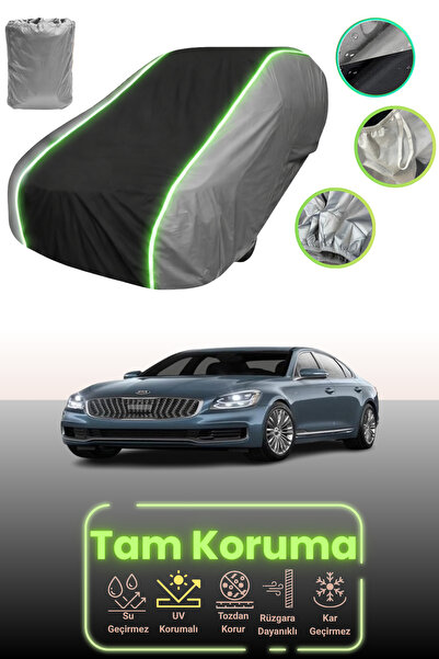 Dokaca Neo غطاء حماية للسيارة باللون الرمادي والأسود والرمادي النيون قماش مجد...