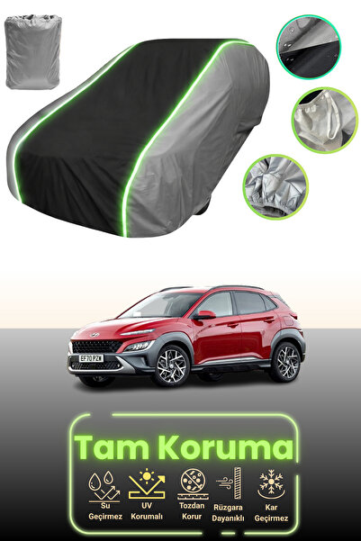 Dokaca Neo غطاء حماية للسيارة باللون الرمادي والأسود والرمادي النيون قماش مجد...