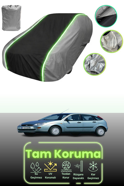 Dokaca Neo غطاء حماية للسيارة باللون الرمادي والأسود والرمادي النيون قماش مجد...