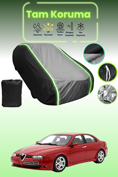 Dokaca Neo غطاء حماية متوافق مع سيارة ألفا روميو 156 GTA باللون الأسود_الرماد...