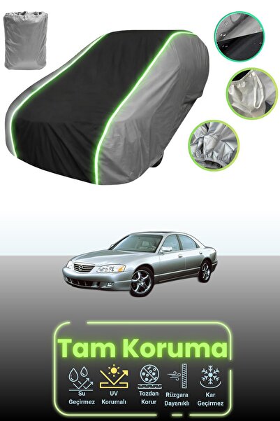 Dokaca Neo غطاء حماية للسيارة باللون الرمادي والأسود والرمادي النيون قماش مجد...