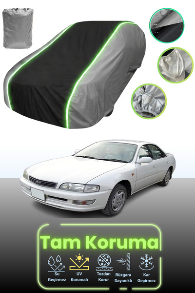 Dokaca Neo غطاء حماية للسيارة باللون الرمادي والأسود والرمادي النيون قماش مجد...