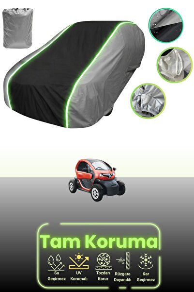 Dokaca Neo غطاء حماية للسيارة باللون الرمادي والأسود والرمادي النيون قماش مجد...