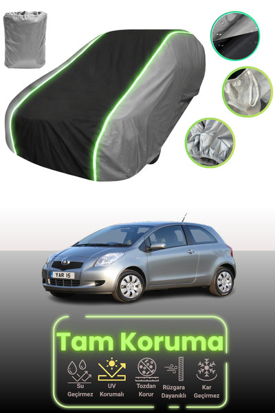 Dokaca Neo غطاء حماية للسيارة باللون الرمادي والأسود والرمادي النيون قماش مجد...