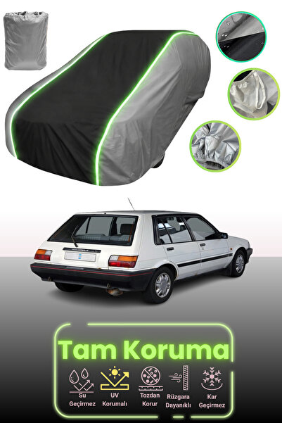 Dokaca Neo غطاء حماية للسيارة باللون الرمادي والأسود والرمادي النيون قماش مجد...