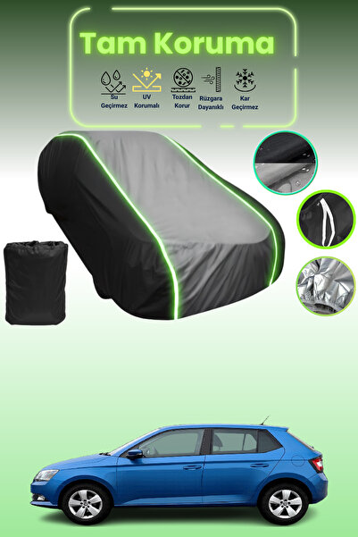 Dokaca Neo غطاء حماية متوافق مع سيارة سكودا فابيا 2014 - 2018 باللون الأسود_ا...