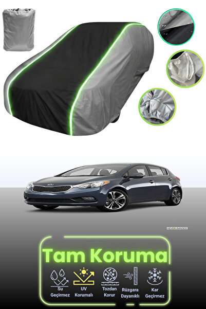 Dokaca Neo غطاء حماية للسيارة باللون الرمادي والأسود والرمادي النيون قماش مجد...