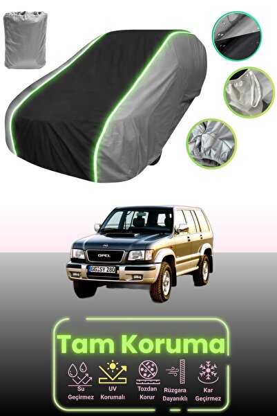 Dokaca Neo غطاء حماية للسيارة باللون الرمادي والأسود والرمادي النيون قماش مجدّل متوافق مع أوبل مونتيري آر إس 1992 - 1998