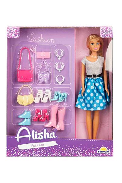 sunman oyuncak Alisha Doll Playset with Shoes and Bag – 29 cm Fashion Doll an...
