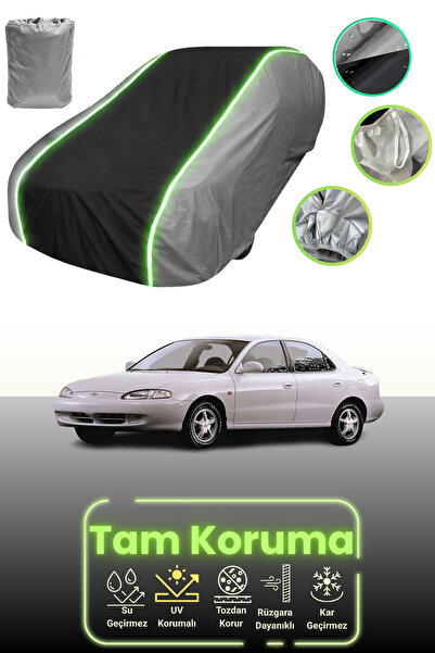 Dokaca Neo غطاء حماية للسيارة باللون الرمادي والأسود والرمادي النيون قماش مجد...