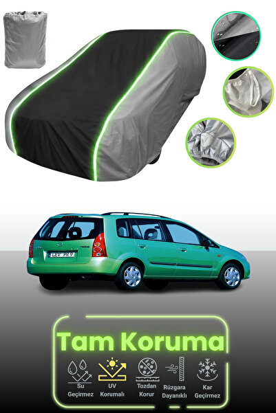 Dokaca Neo غطاء حماية للسيارة باللون الرمادي والأسود والرمادي النيون قماش مجد...