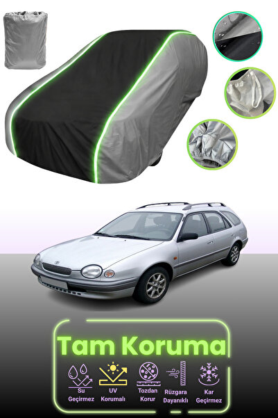 Dokaca Neo غطاء حماية للسيارة باللون الرمادي والأسود والرمادي النيون قماش مجد...