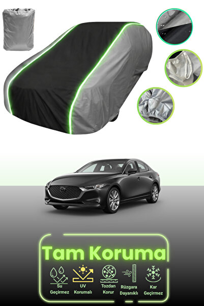 Dokaca Neo غطاء حماية للسيارة باللون الرمادي والأسود والرمادي النيون قماش مجد...