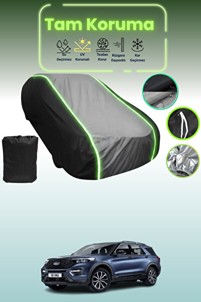 Dokaca Neo غطاء حماية متوافق مع سيارة فورد إكسبلورر VI باللون الأسود_الرمادي_...