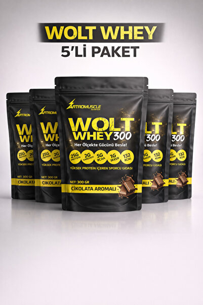 Artro Muscle Nutrition Wolt Whey 300gr x 5 Paket Çikolatalı Whey Protein Tozu...