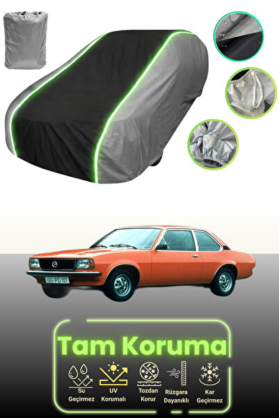 Dokaca Neo غطاء حماية للسيارة باللون الرمادي والأسود والرمادي النيون قماش مجدّل متوافق مع أوبل أسكونا بي