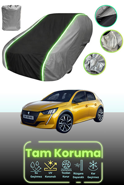 Dokaca Neo غطاء حماية للسيارة باللون الرمادي والأسود والرمادي النيون قماش مجد...