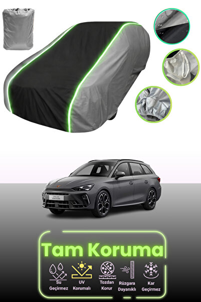 Dokaca Neo غطاء حماية للسيارة باللون الرمادي والأسود والرمادي النيون قماش مجدّل متوافق مع سيارة كوبرا ليون سبورتستورر