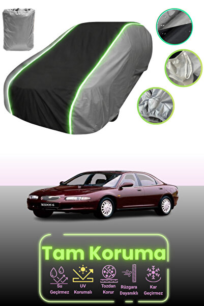 Dokaca Neo غطاء حماية للسيارة باللون الرمادي والأسود والرمادي النيون قماش مجد...