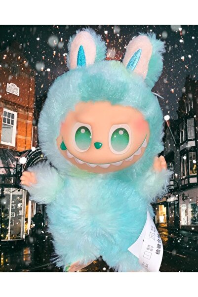 OEM Keychain toy - labubu type - 15 cm - green