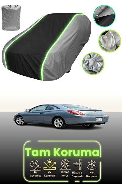 Dokaca Neo غطاء حماية للسيارة باللون الرمادي والأسود والرمادي النيون قماش مجد...