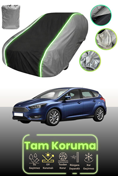 Dokaca Neo غطاء حماية للسيارة متوافق مع فورد فوكس 3 هاتشباك، لون رمادي، أسود،...