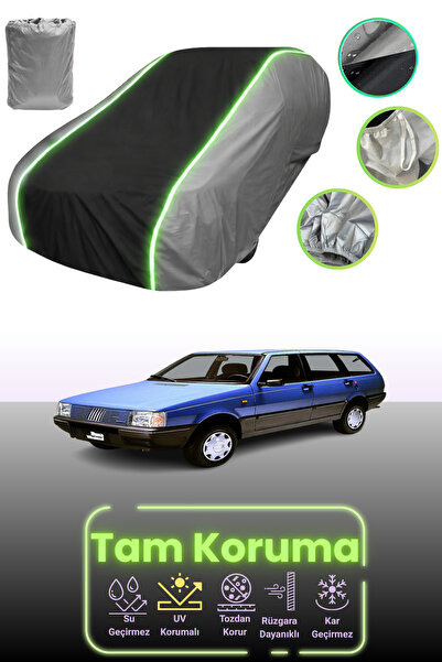 Dokaca Neo غطاء حماية للسيارة باللون الرمادي والأسود والرمادي النيون قماش مجدّل متوافق مع سيارة فيات دونا ويكند