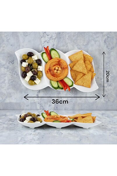 cc bin shihon 3-compartment appetizer plate made of microwave-safe melamine, dishwasher safe, set of 2 pieces