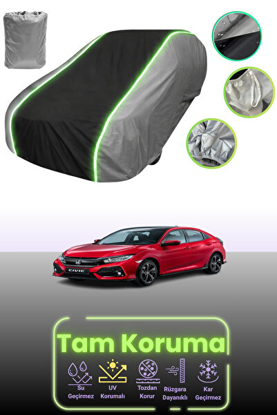 Dokaca Neo غطاء حماية للسيارة باللون الرمادي والأسود والرمادي النيون قماش مجد...