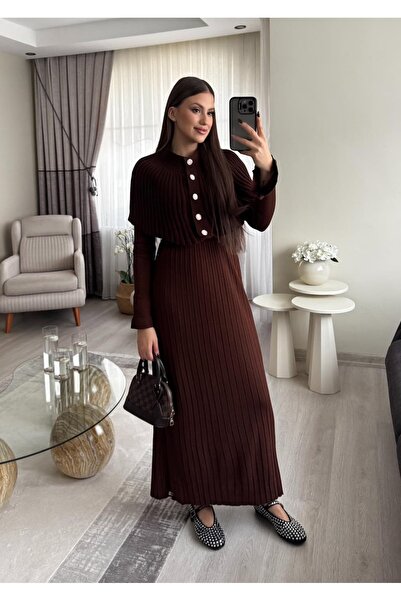 Miasista Pelerinli Triko Elbise