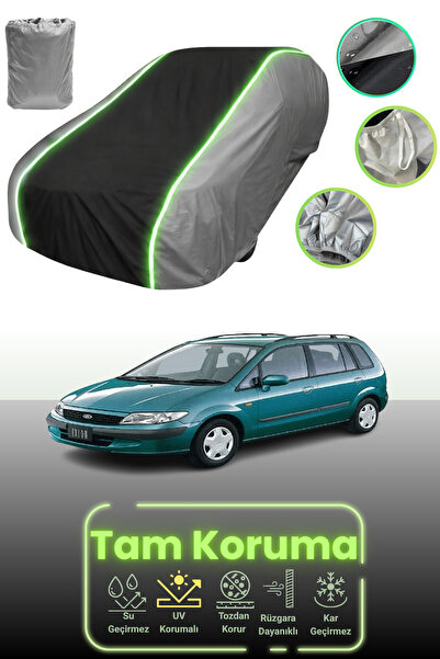 Dokaca Neo غطاء حماية للسيارة باللون الرمادي والأسود والرمادي النيون قماش مجد...