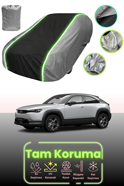 Dokaca Neo غطاء حماية للسيارة باللون الرمادي والأسود والرمادي النيون قماش مجد...