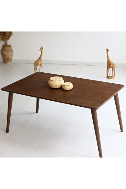 furnirem Dikdörtgen Orta Sehpa, Modern Tasarım | 100x60 cm Ceviz