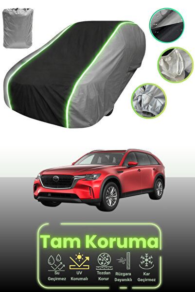 Dokaca Neo غطاء حماية للسيارة باللون الرمادي والأسود والرمادي النيون قماش مجد...