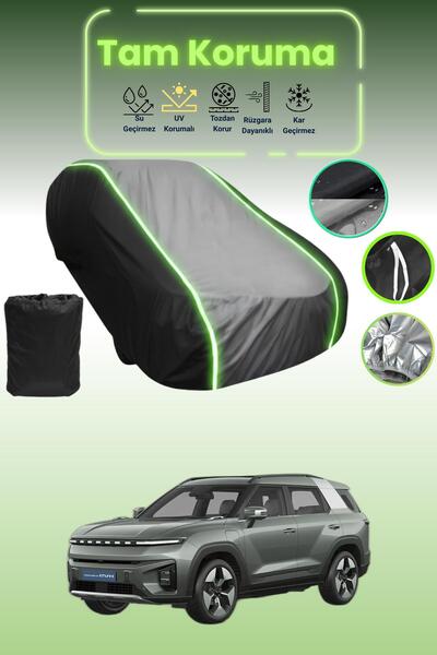 Dokaca Neo غطاء حماية متوافق مع سيارة Black_Grey_Black Neon قماش مجدّل Kgm Mobility Torres