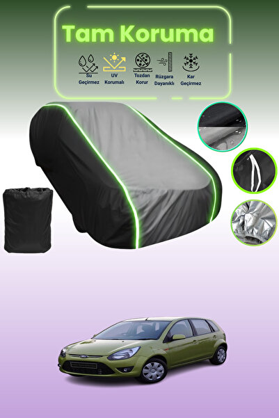 Dokaca Neo غطاء حماية متوافق مع سيارة فورد فيجو 1 باللون الأسود_الرمادي_الأسود النيون