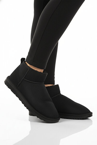 AYAKMOD Black Fur Lined Cold Resistant Women's Boots U-19 Z