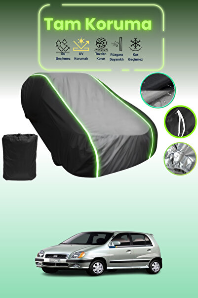 Dokaca Neo غطاء حماية متوافق مع سيارة كيا فيستو قماش مجدّل باللون الأسود_الرم...