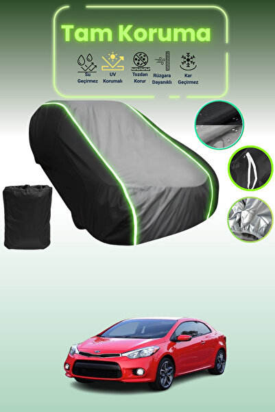 Dokaca Neo غطاء حماية متوافق مع سيارة كيا فورتي قماش مجدّل باللون الأسود_الرم...