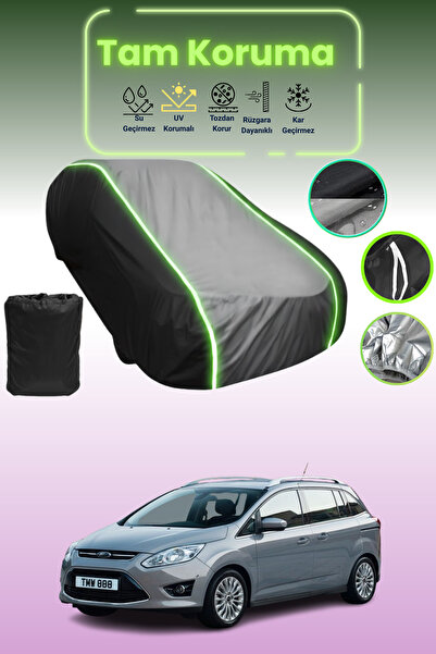 Dokaca Neo غطاء حماية متوافق مع سيارة فورد جراند سي-ماكس قماش مجدّل باللون ال...