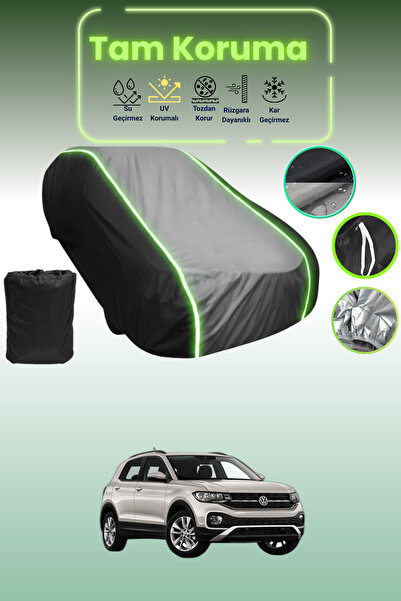 Dokaca Neo غطاء حماية متوافق مع سيارة فولكس فاجن تي كروس قماش مجدّل باللون ال...