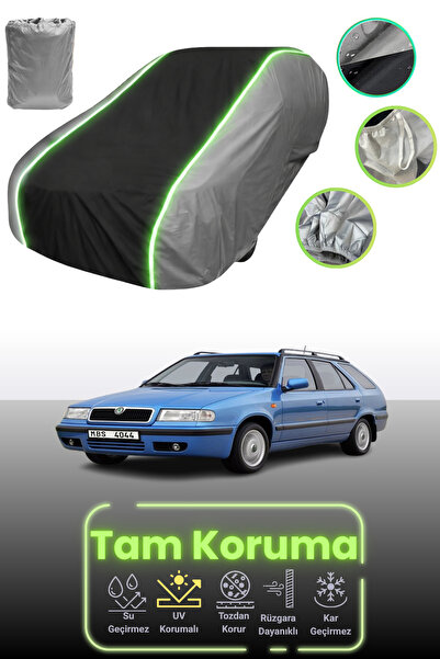 Dokaca Neo غطاء حماية للسيارة باللون الرمادي والأسود والرمادي النيون قماش مجد...