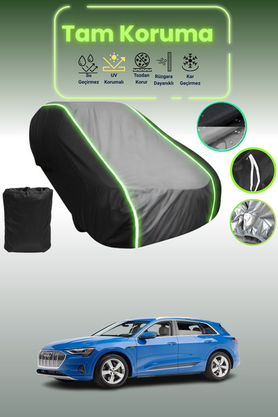 Dokaca Neo غطاء حماية متوافق مع سيارة أودي إي-ترون سبورتباك 2019 - 2021 باللون الأسود_الرمادي_الأسود النيون