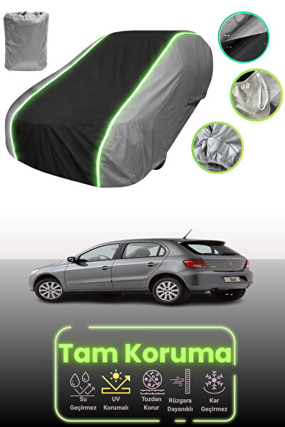 Dokaca Neo غطاء حماية للسيارة باللون الرمادي والأسود والرمادي النيون قماش مجد...