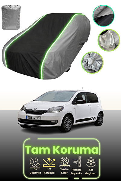 Dokaca Neo غطاء حماية للسيارة باللون الرمادي والأسود والرمادي النيون قماش مجد...